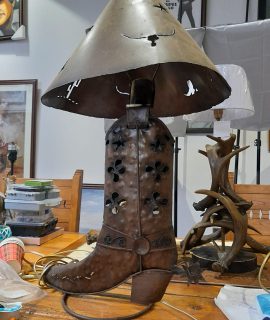 Western Boot Lamp Metal